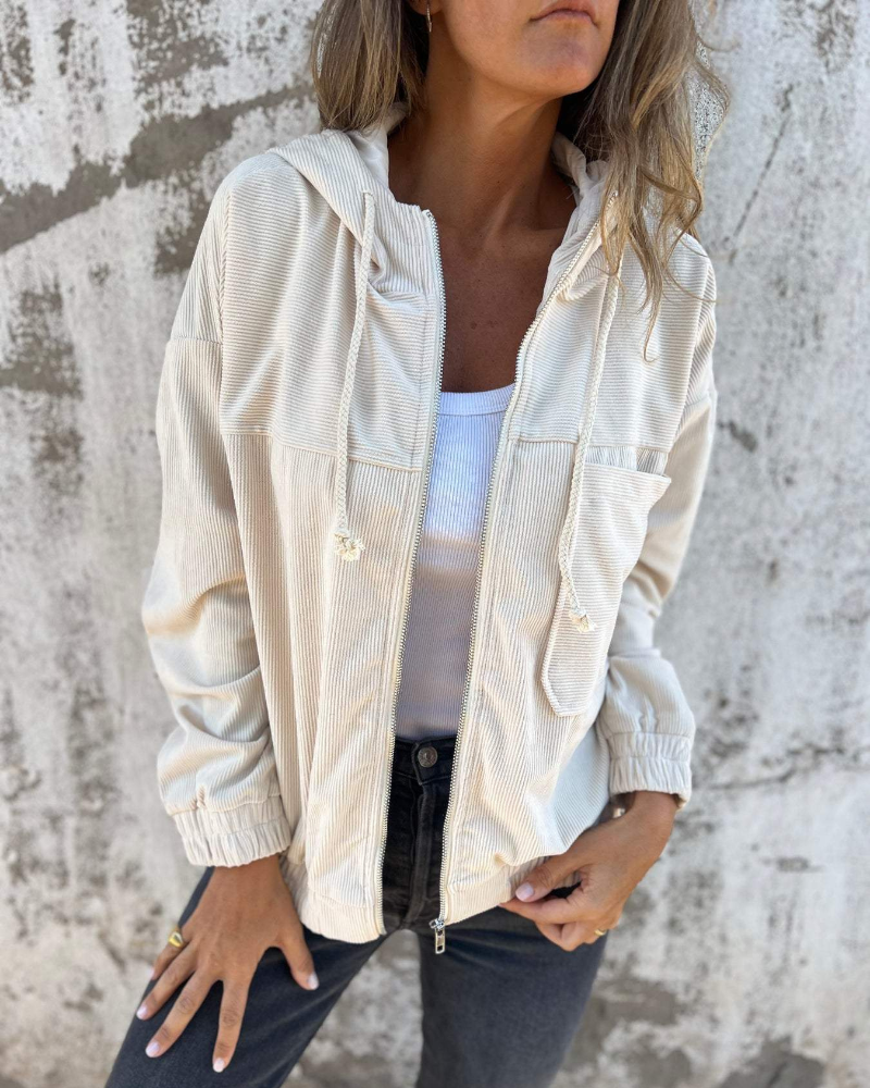 Mirella™ — Corduroy Hoodie Jas