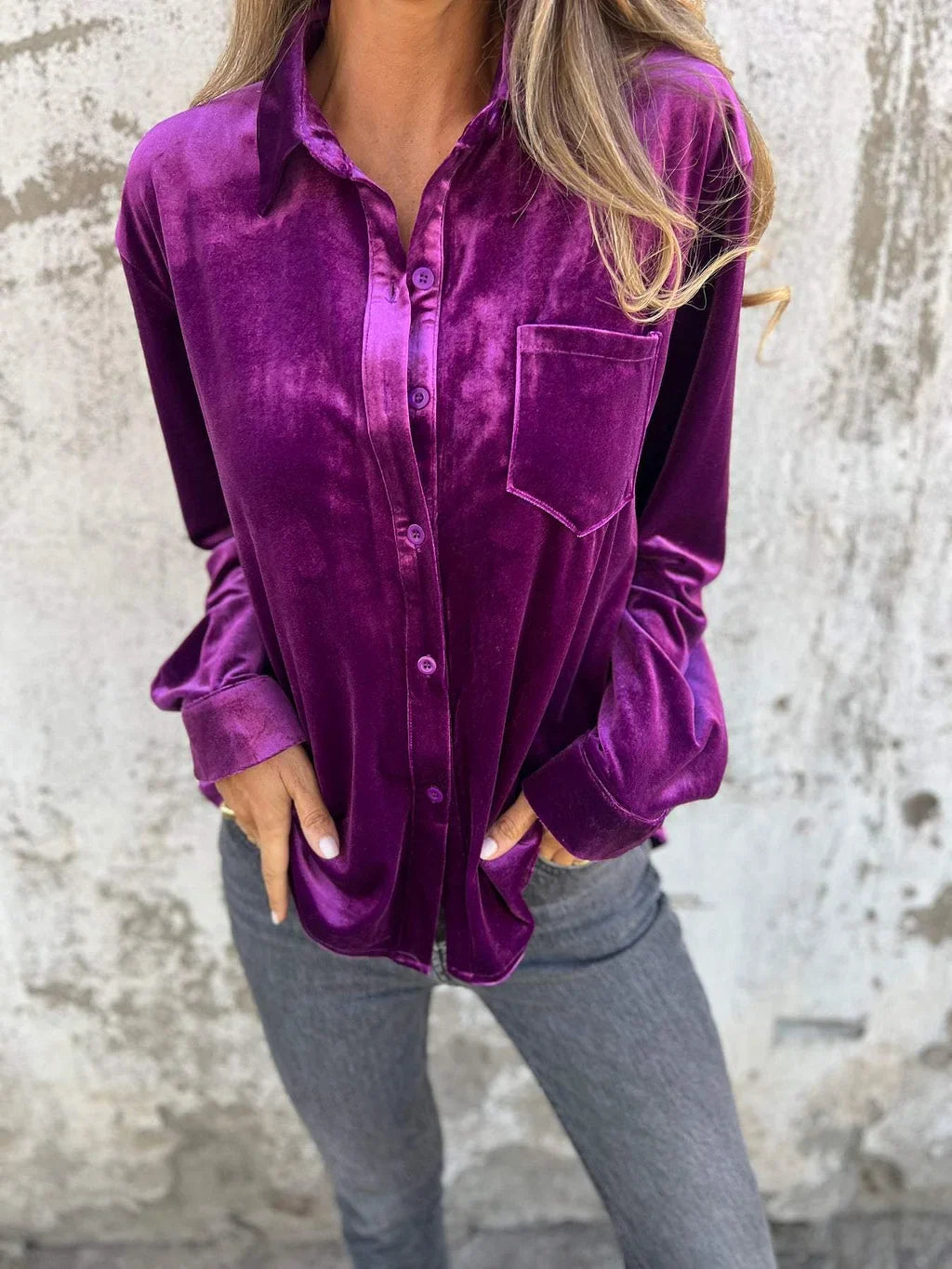Violet™ — Velvet Blouse