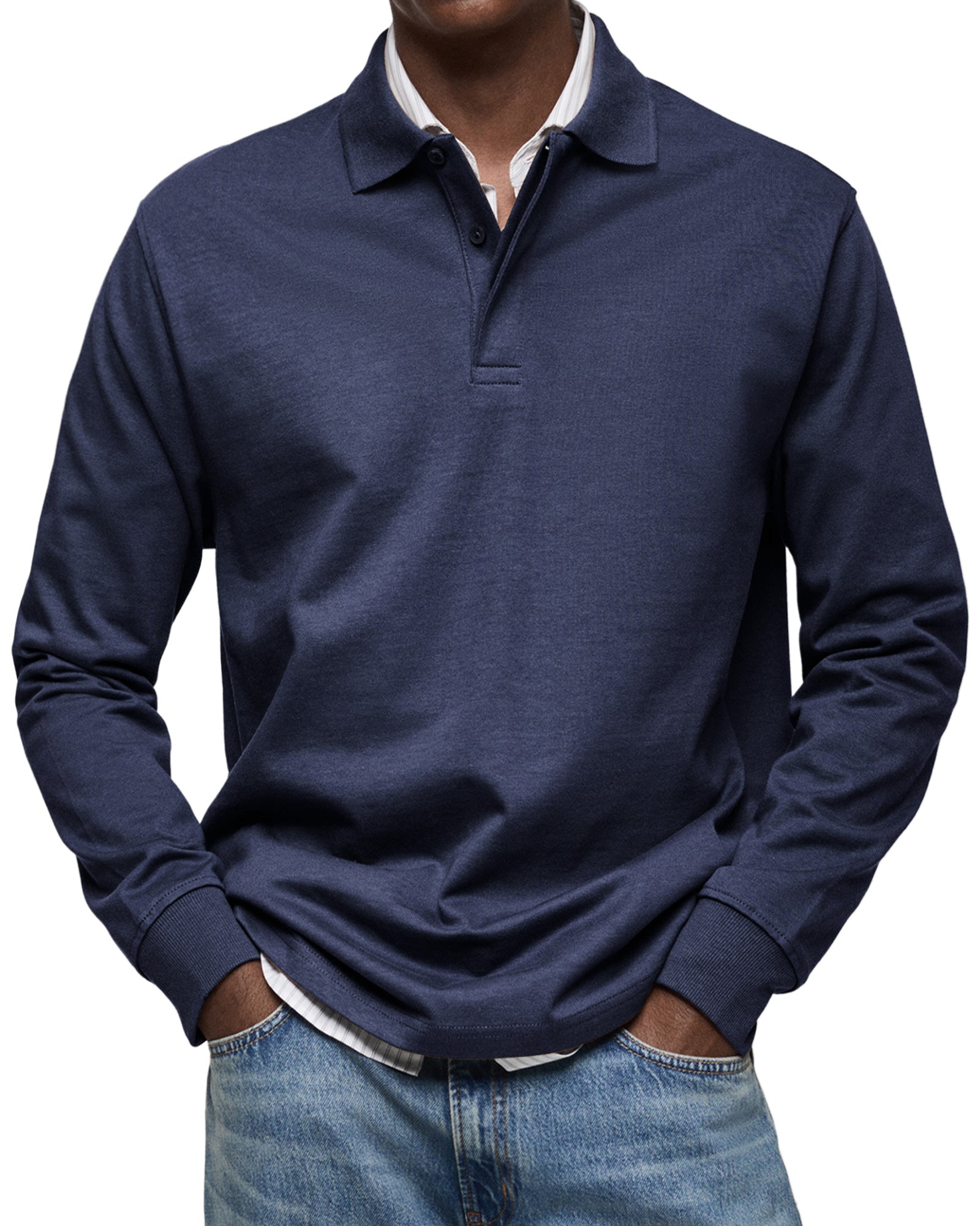 Alexandre™ — Casual Polo met Lange Mouwen