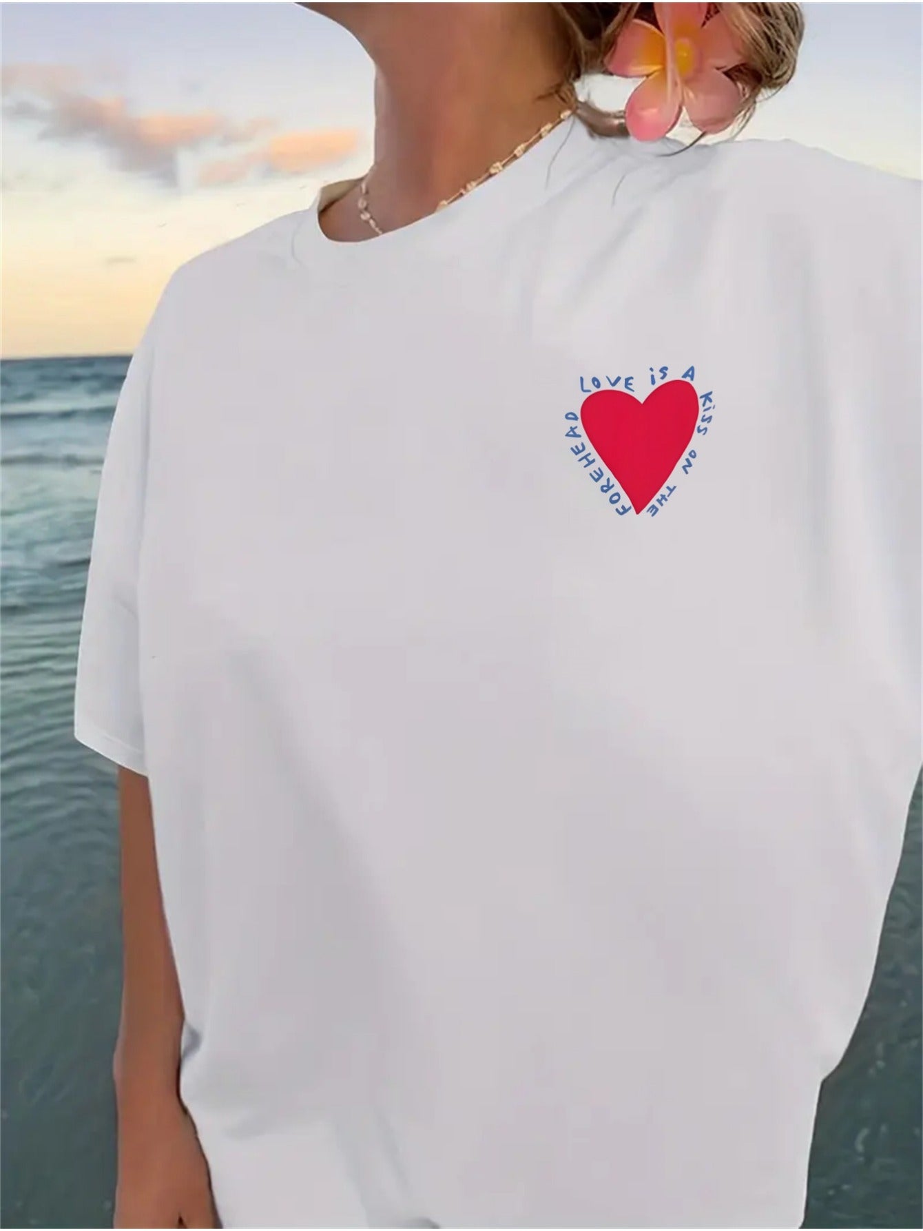 Coeur Ardent™ — Zwart T-shirt met Hartprint &amp; Quote