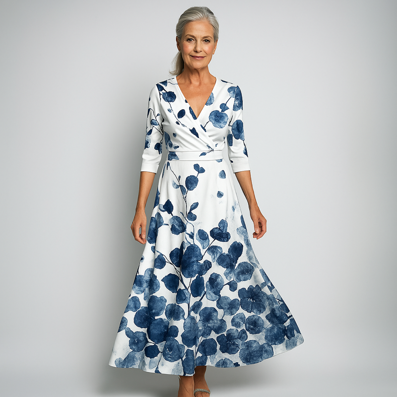 Emily™ — Stijlvolle Bloemen Omslagjurk
