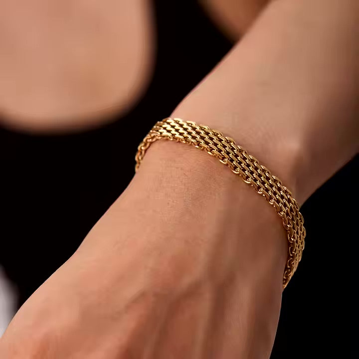 Imara™ — Goudkleurige Schakelarmband