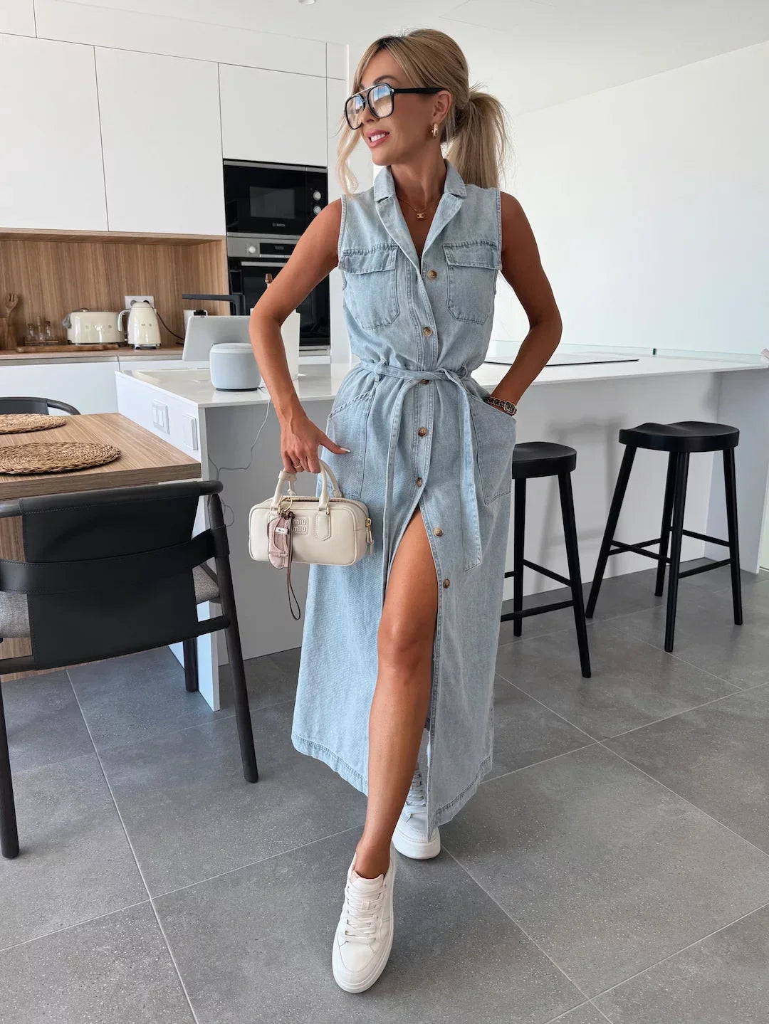 Louise™ — Maxi Denim Jurk