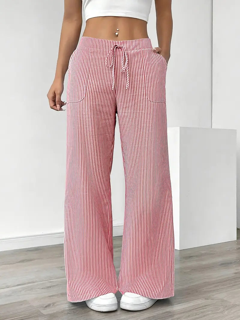 Célia™ — Elegante Gestreepte Pantalon met Pockets: