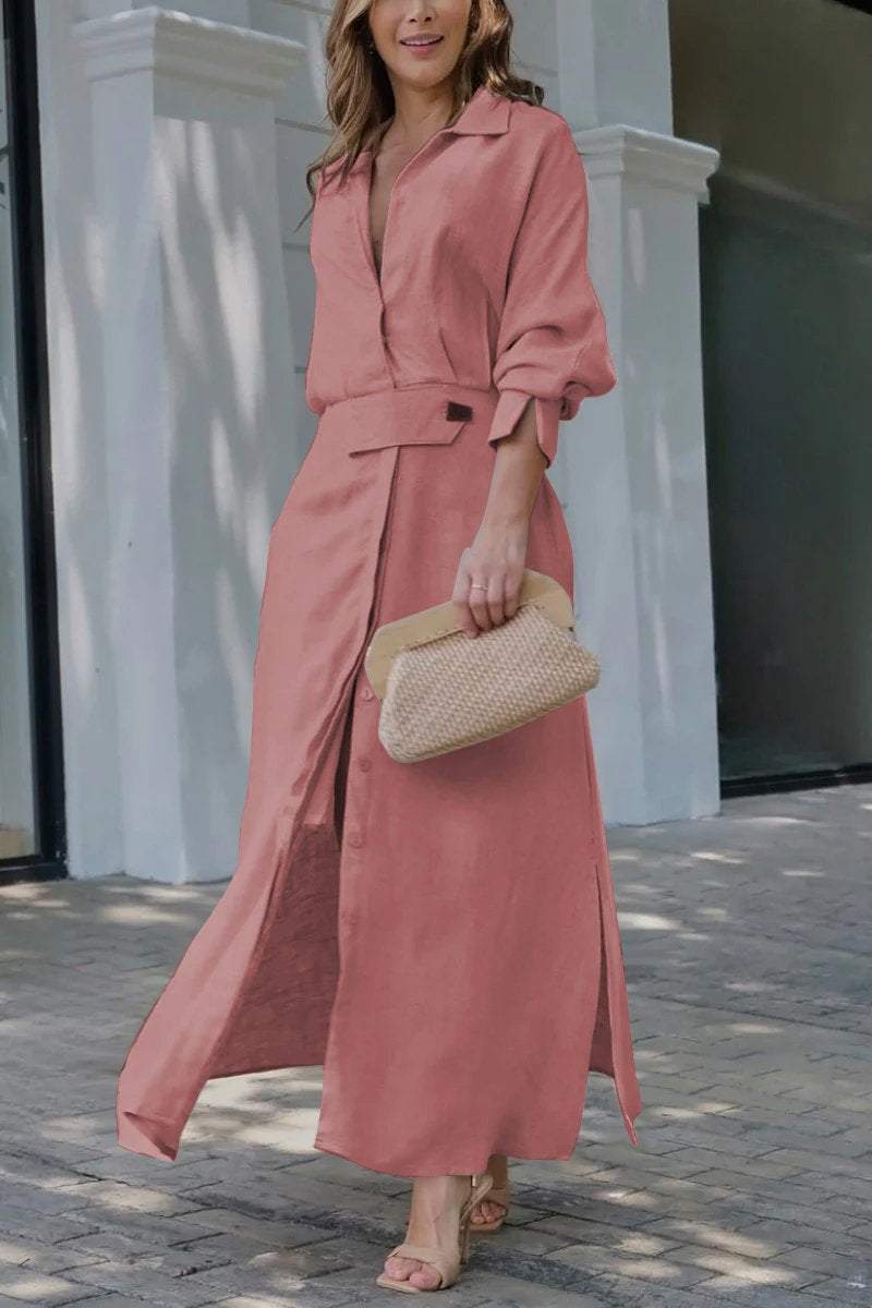 Jeanette™ — Maxi-jurk met V-hals