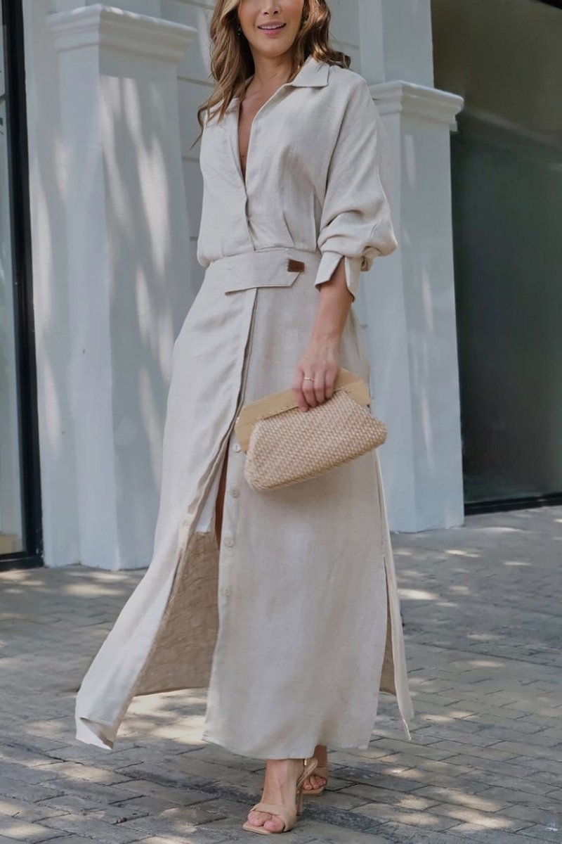 Jeanette™ — Maxi-jurk met V-hals