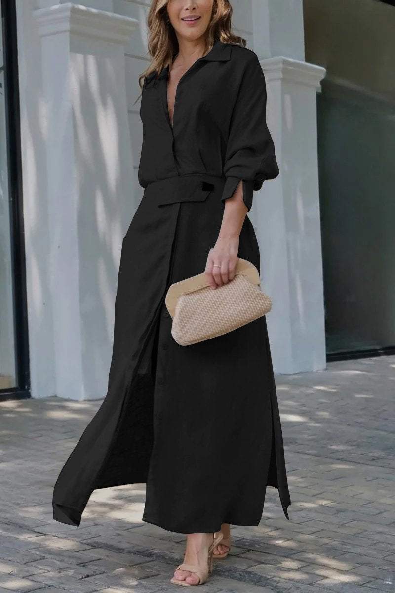 Jeanette™ — Maxi-jurk met V-hals