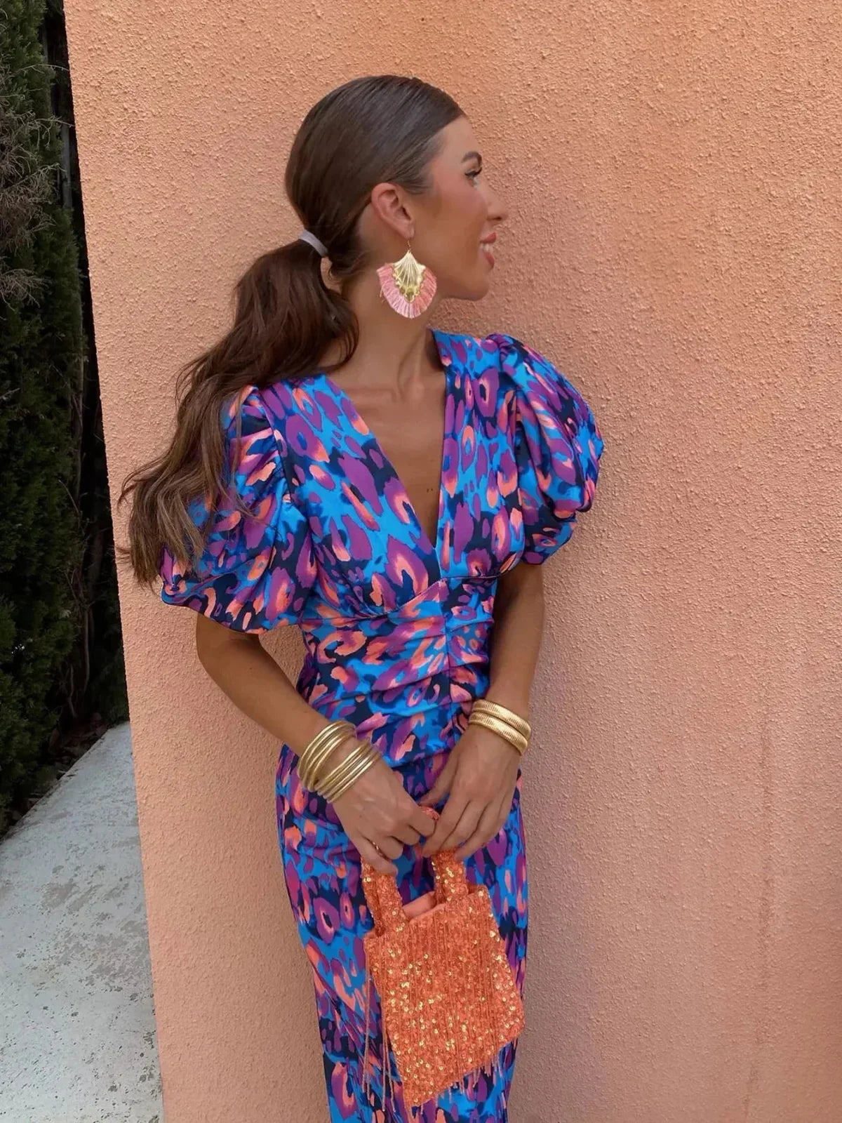 Arielle™ — Vrouwelijke Zomerjurk met Plooimouwen
