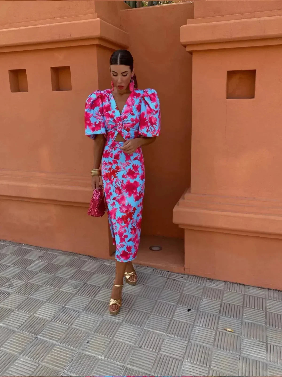 Arielle™ — Vrouwelijke Zomerjurk met Plooimouwen