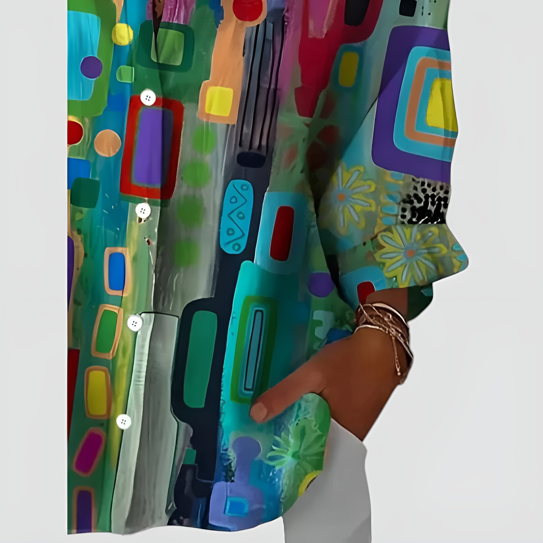 Edna™ — Blouse met Geometrisch Patroon