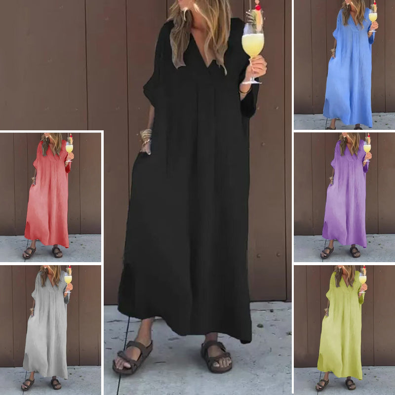 Arantxa - Maxi Abito Elegante Con Scollo A V