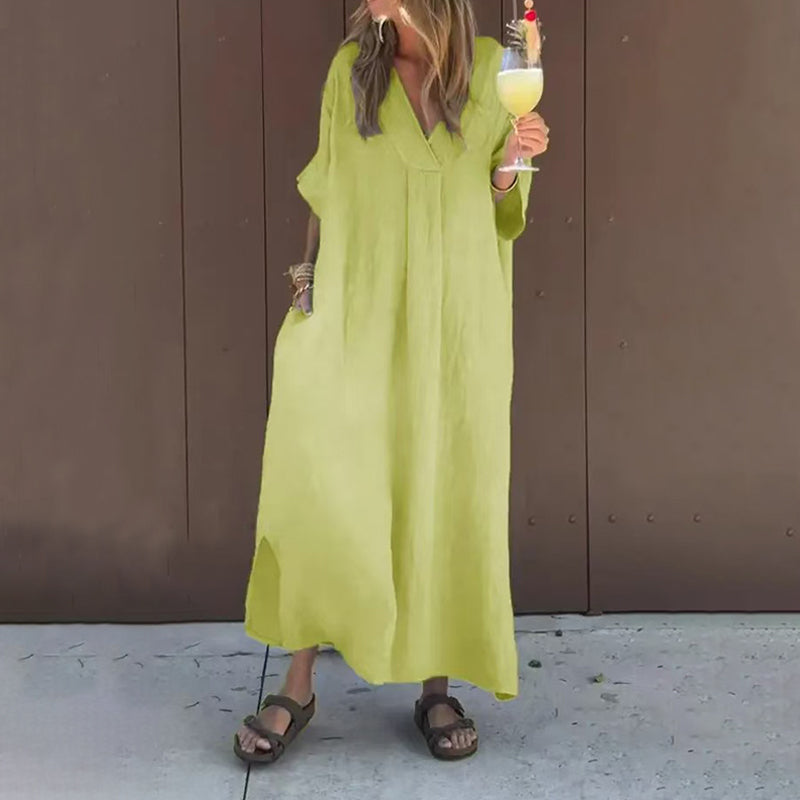 Arantxa - Maxi Abito Elegante Con Scollo A V