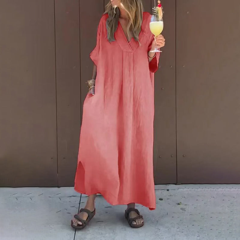 Arantxa - Maxi Abito Elegante Con Scollo A V