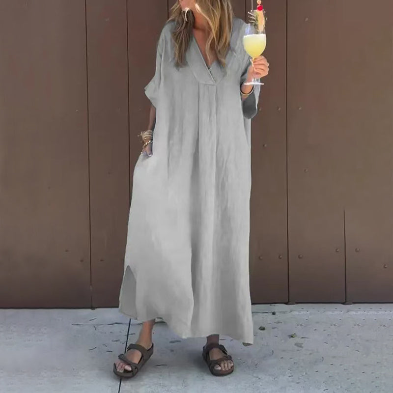 Arantxa - Maxi Abito Elegante Con Scollo A V