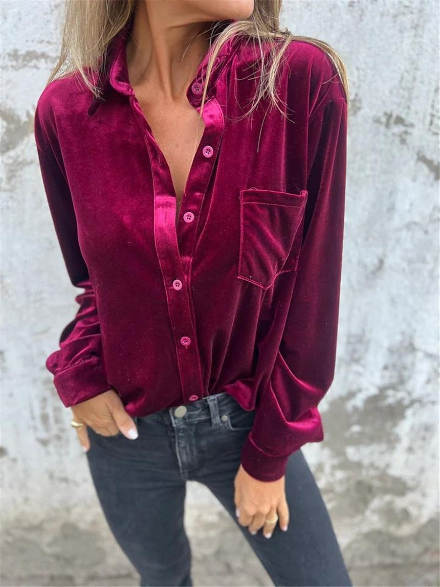 Violet™ — Velvet Blouse